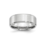 Beveled Edge, Satin wedding band ring
