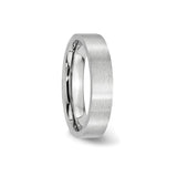 Satin, Flat wedding band ring detail view