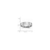 Satin, Flat wedding band ring shown for scale