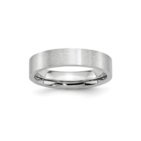 Satin, Flat wedding band ring