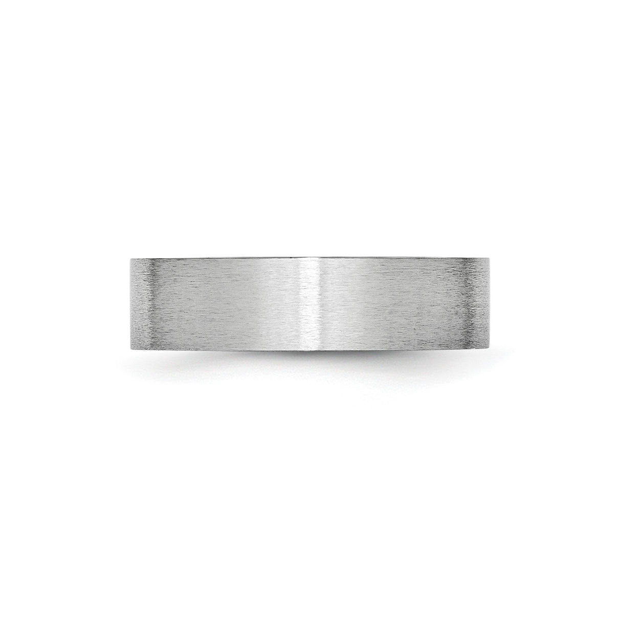 Satin, Flat wedding band ring detail view