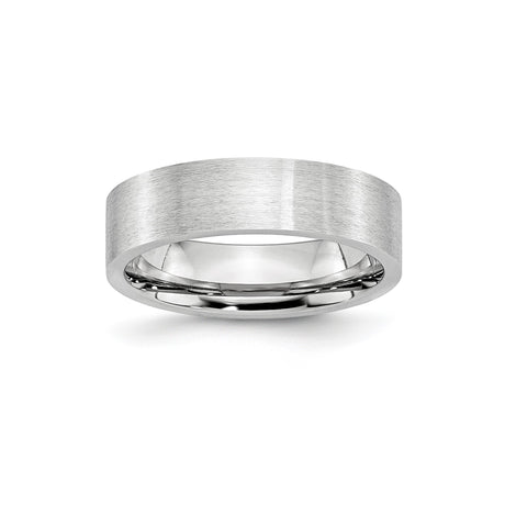 Satin, Flat wedding band ring