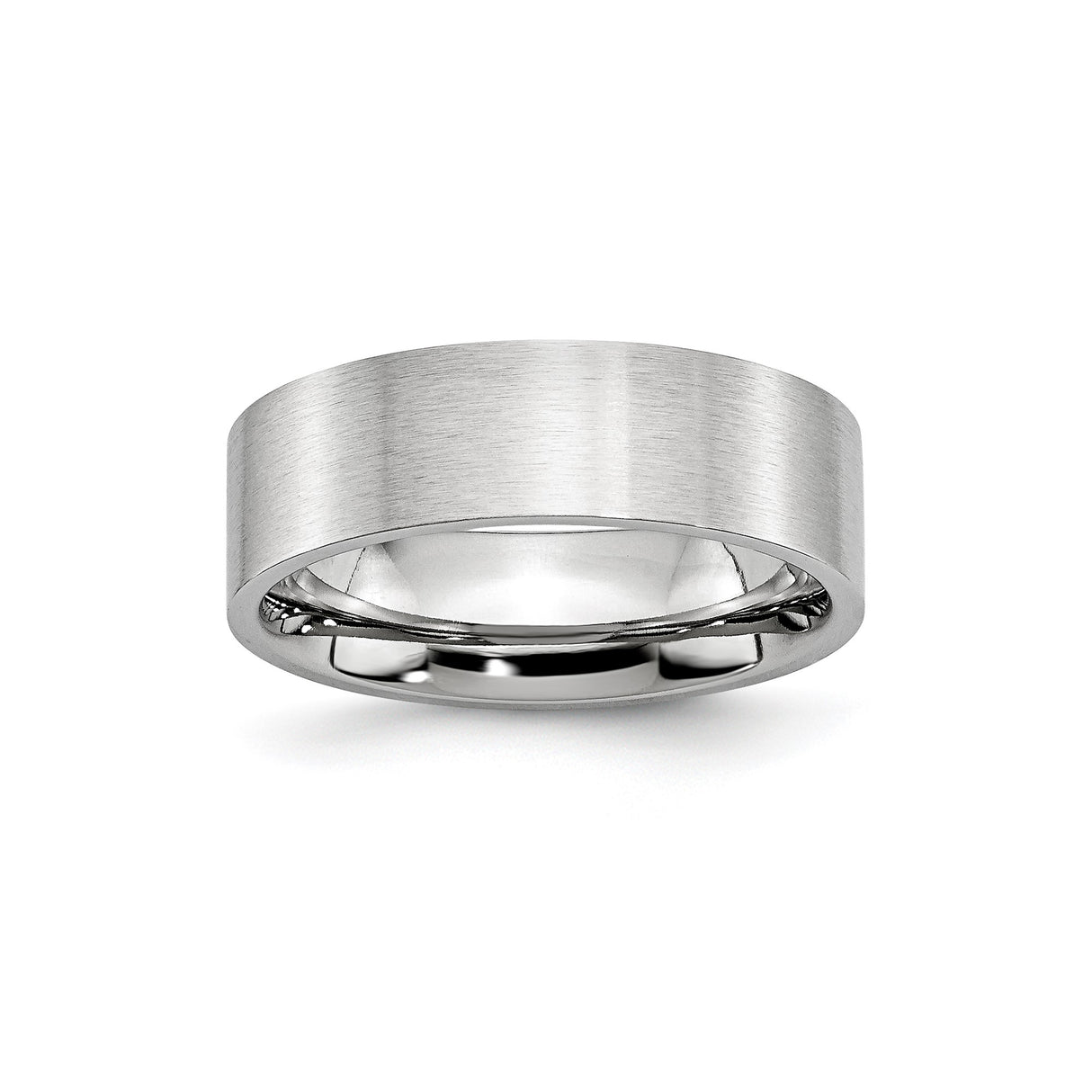 Satin, Flat wedding band ring