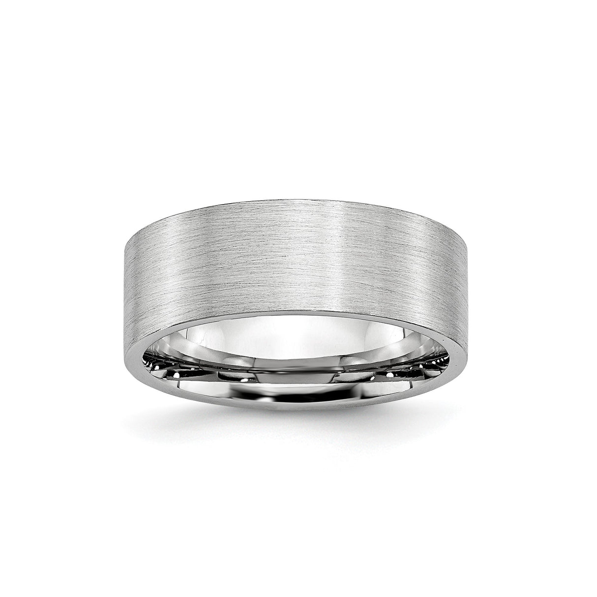 Satin, Flat wedding band ring