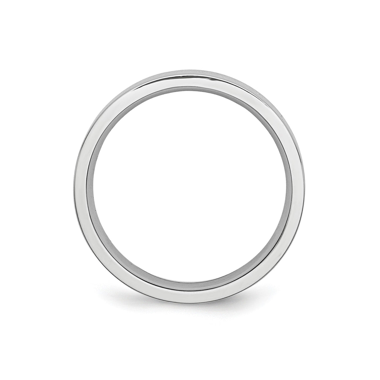 Flat wedding band ring alternate angle