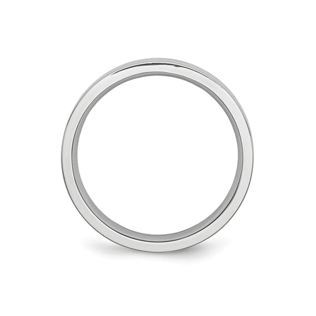 Flat wedding band ring alternate angle