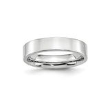 Flat wedding band ring