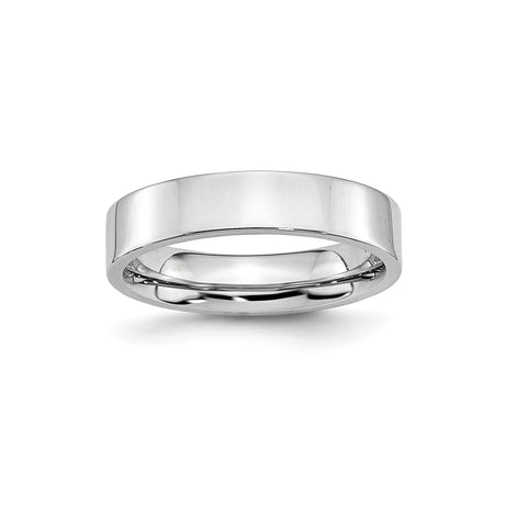 Flat wedding band ring
