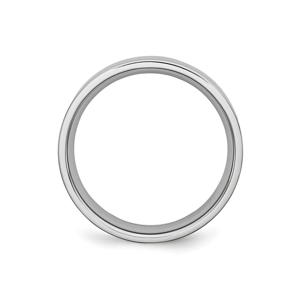 Flat wedding band ring alternate angle