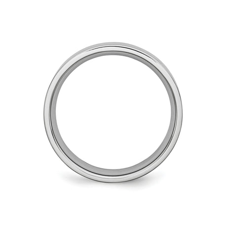 Flat wedding band ring alternate angle