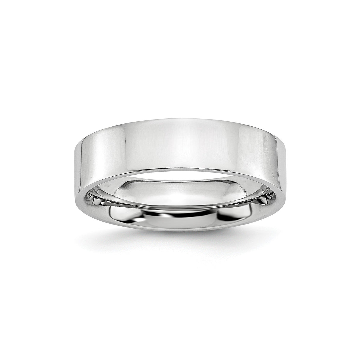 Flat wedding band ring