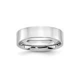 Flat wedding band ring