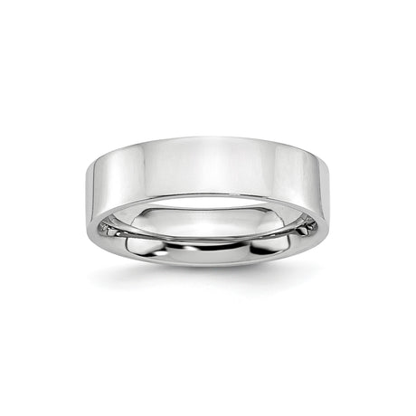 Flat wedding band ring