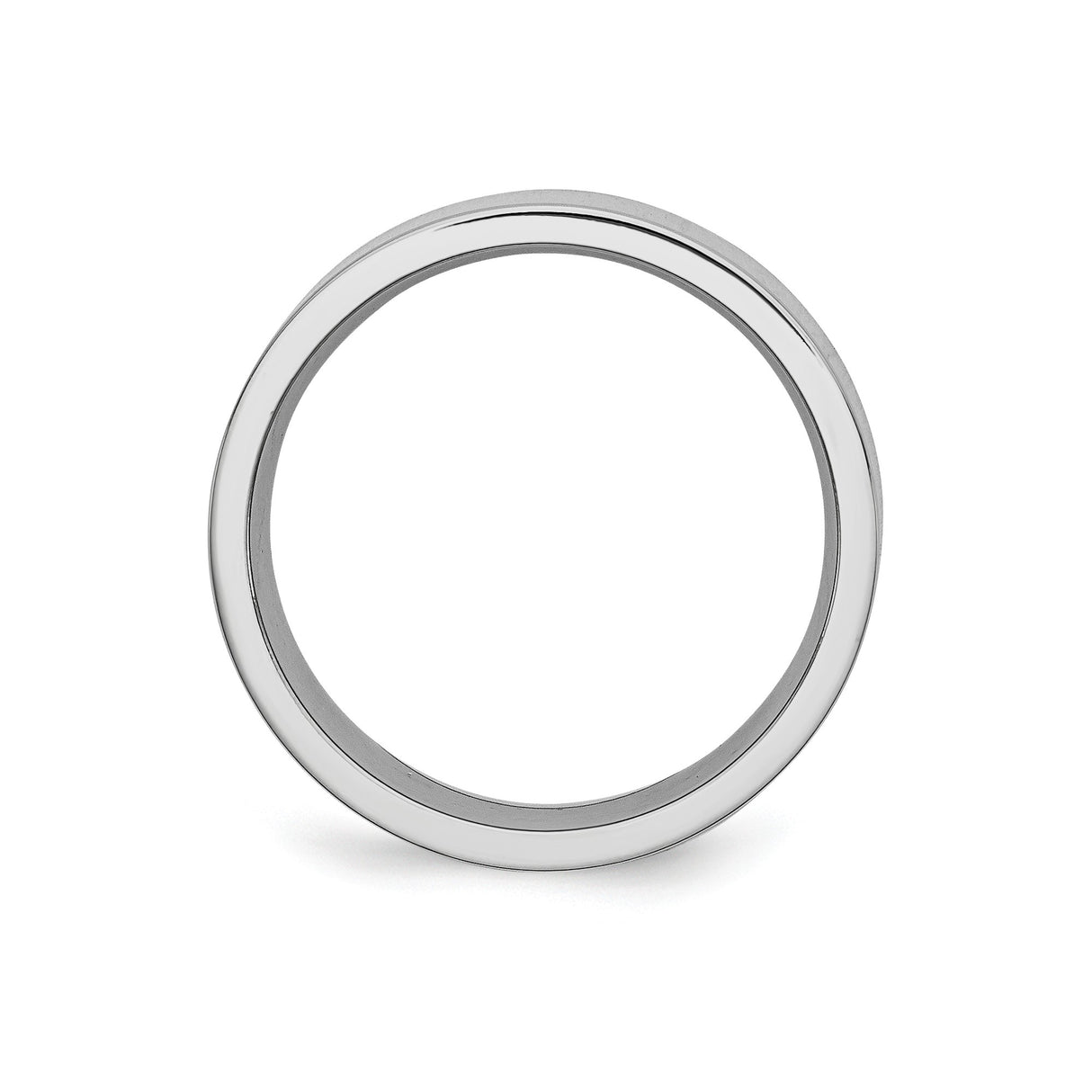 Flat wedding band ring alternate angle