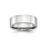 Flat wedding band ring