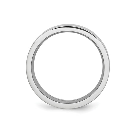 Flat wedding band ring alternate angle