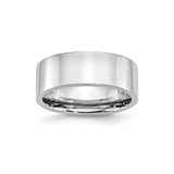 Flat wedding band ring