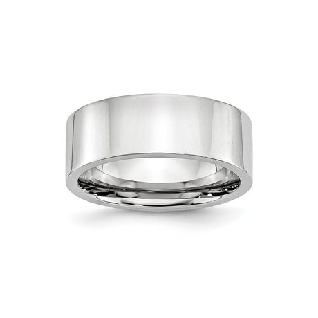 Flat wedding band ring