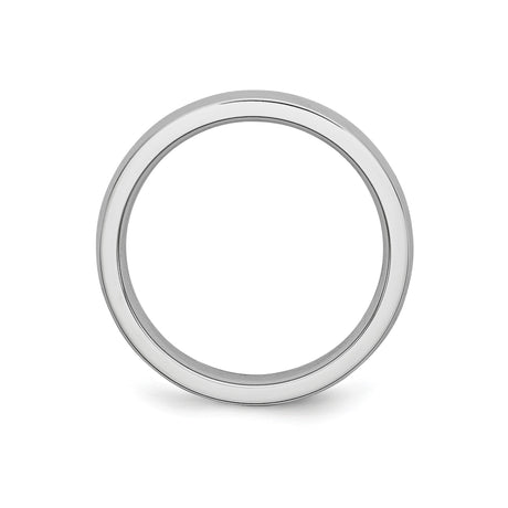 Domed wedding band ring alternate angle