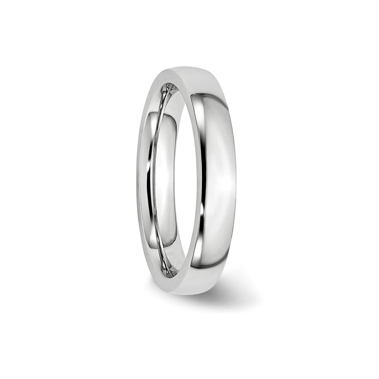 Domed wedding band ring detail view