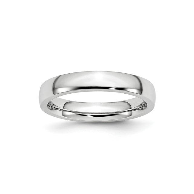 Domed wedding band ring