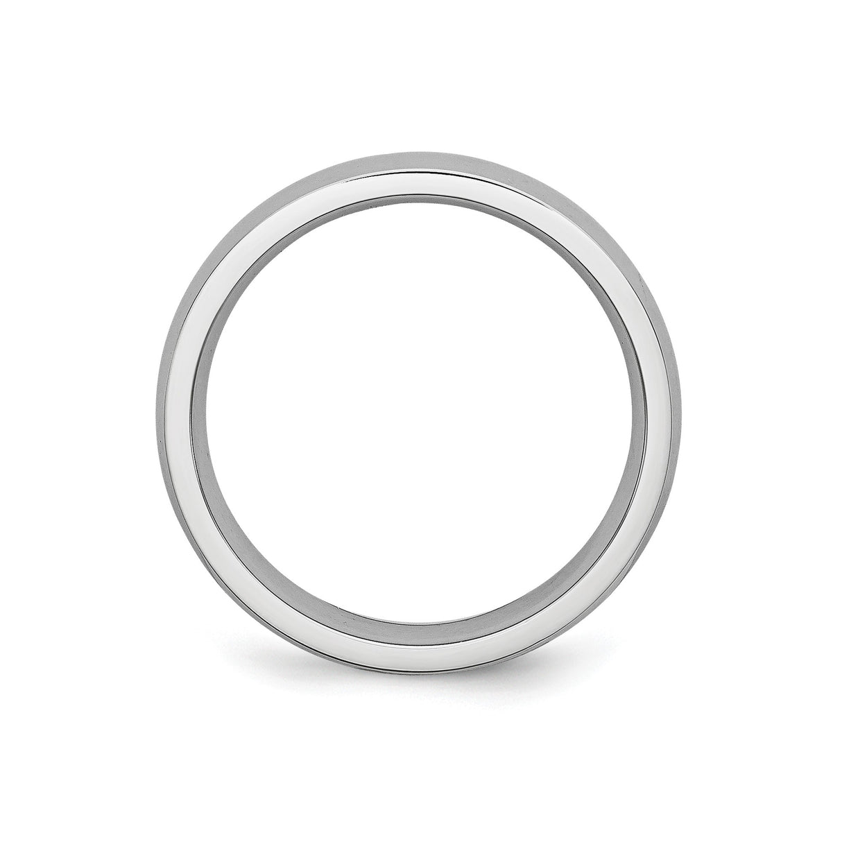 Domed wedding band ring alternate angle