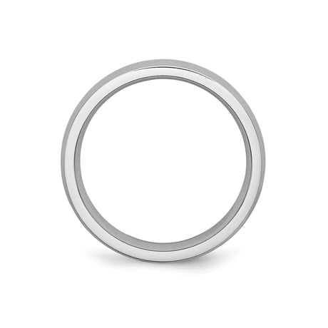 Domed wedding band ring alternate angle