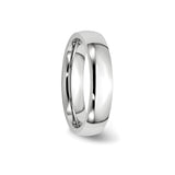 Domed wedding band ring detail view