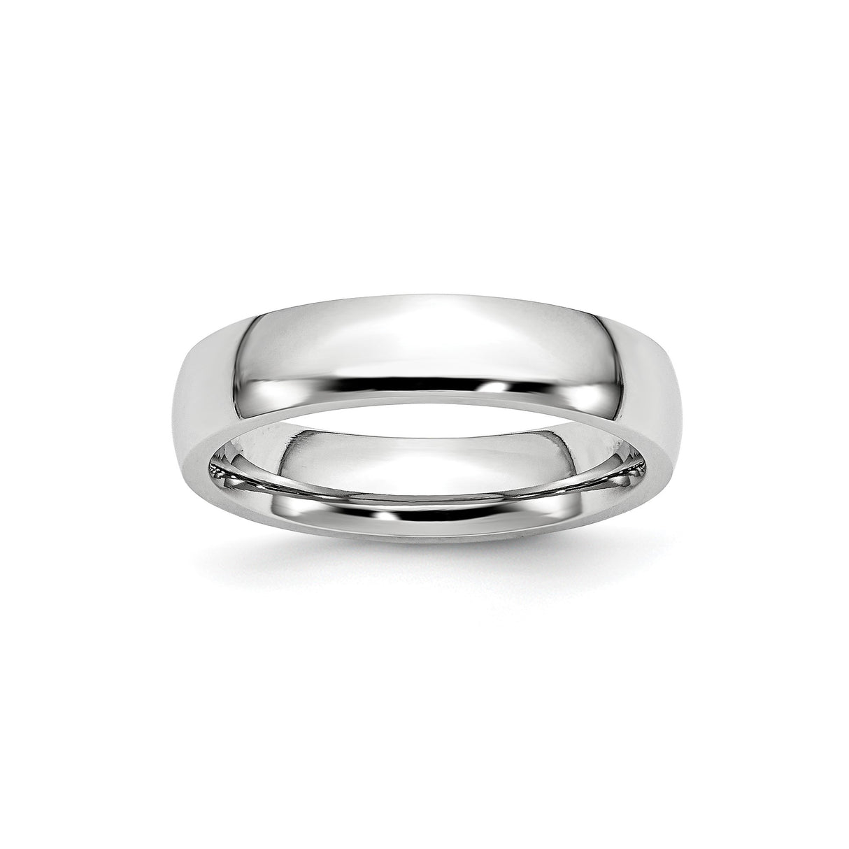 Domed wedding band ring