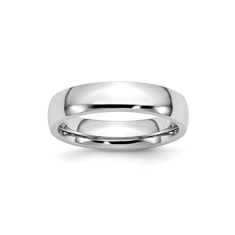 Domed wedding band ring
