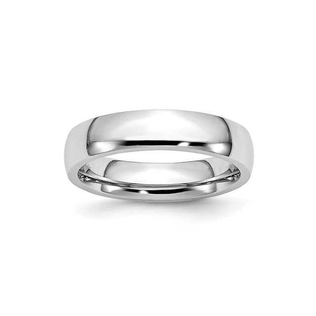 Domed wedding band ring
