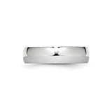 Domed wedding band ring detail view