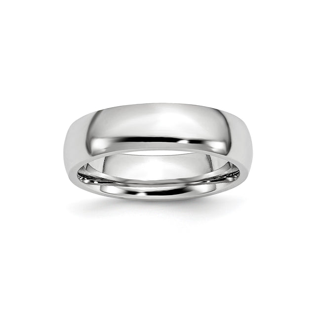 Domed wedding band ring