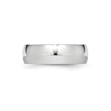 Domed wedding band ring detail view