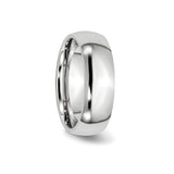 Domed wedding band ring detail view