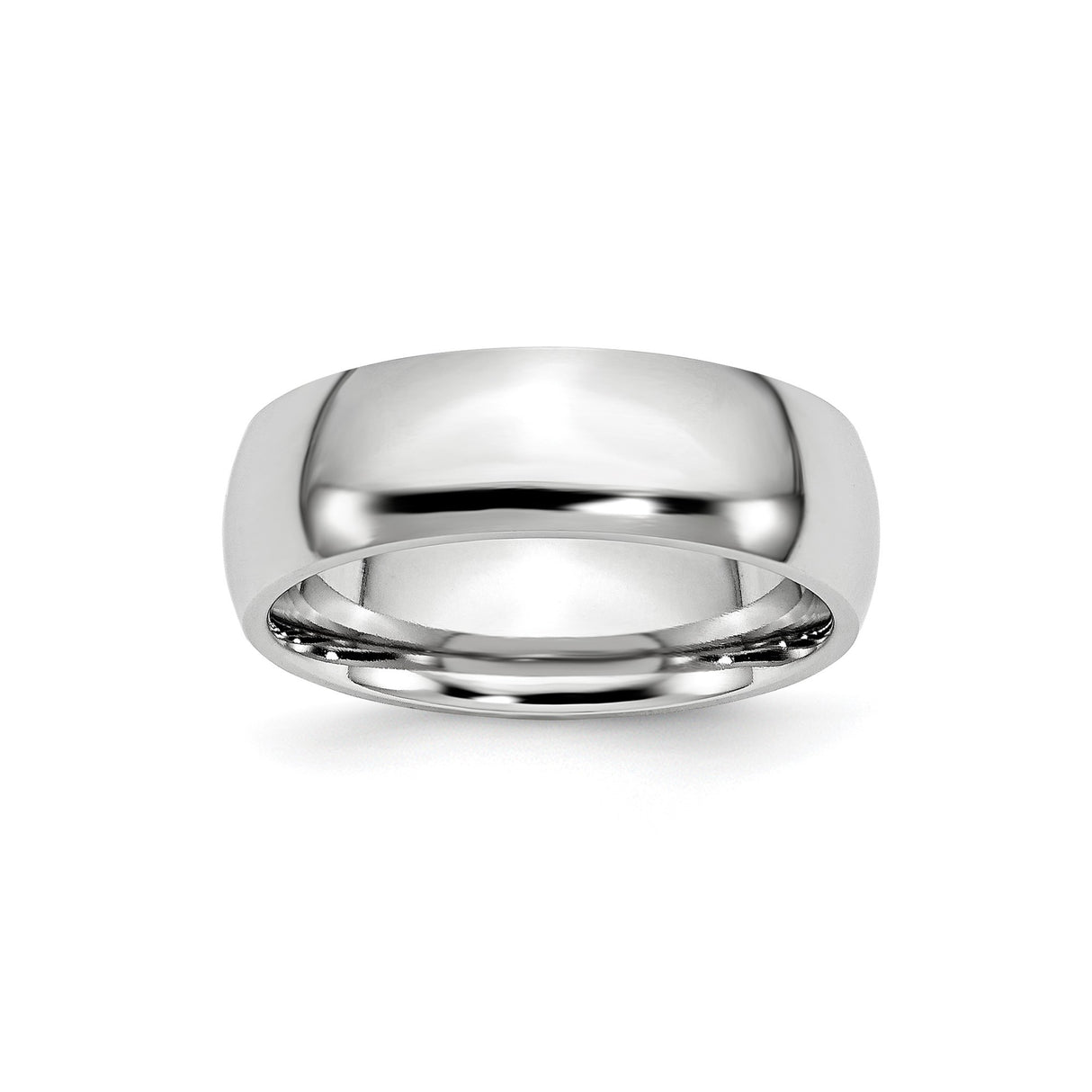 Domed wedding band ring
