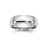 Domed wedding band ring