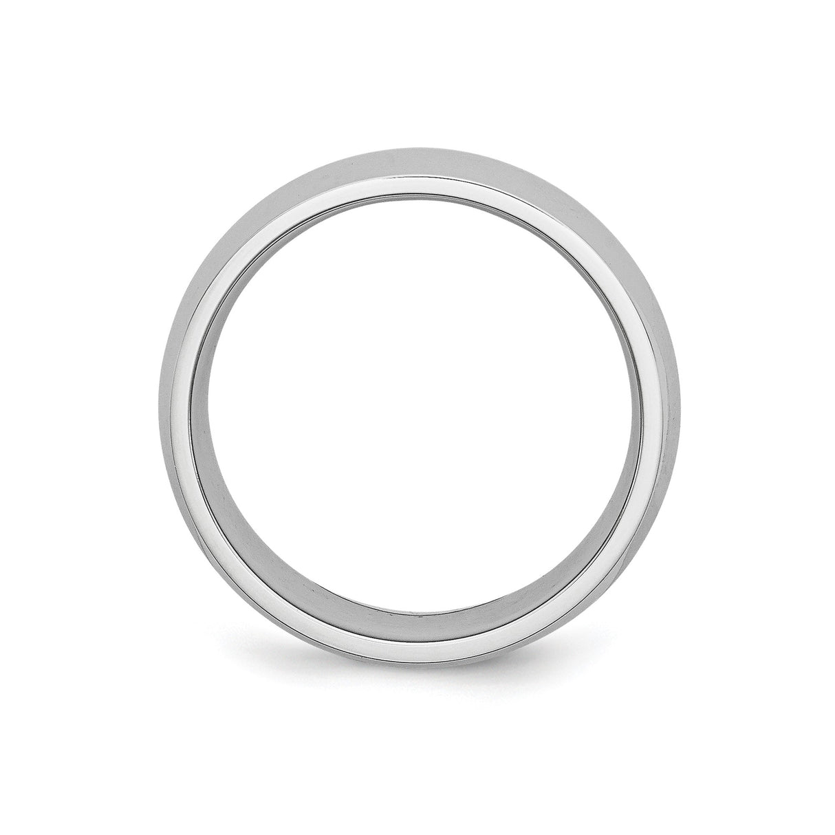Domed wedding band ring alternate angle