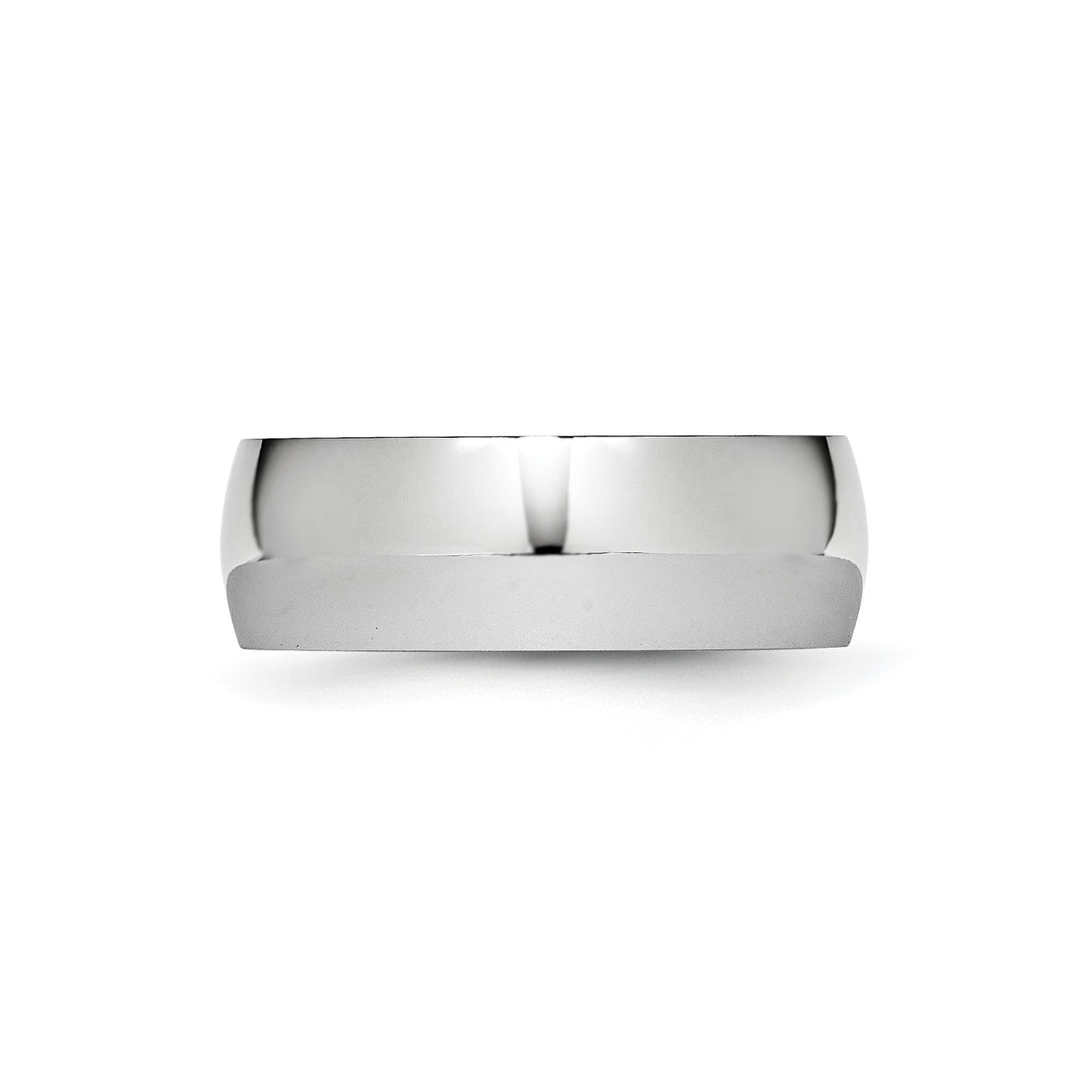 Domed wedding band ring detail view