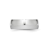 Domed wedding band ring detail view