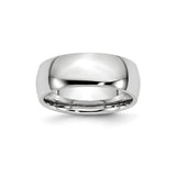 Domed wedding band ring