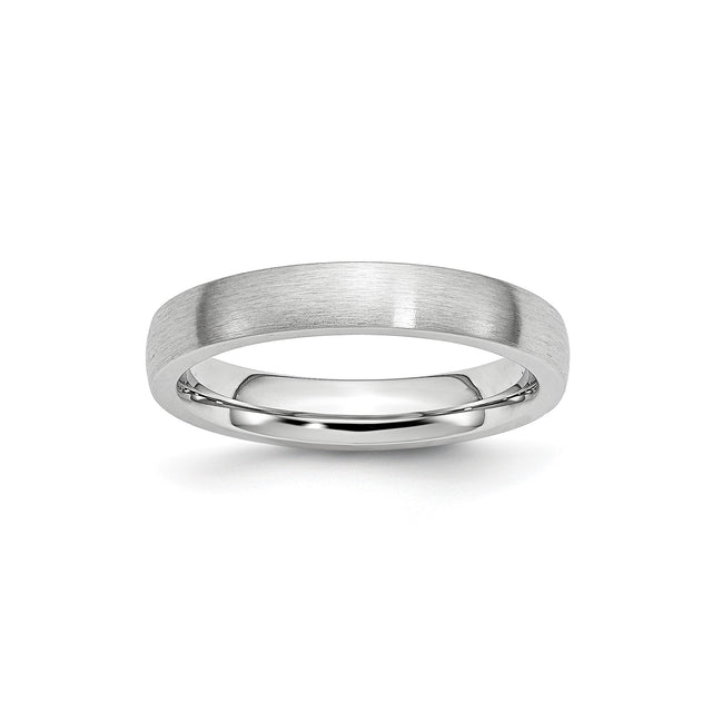 Satin, Domed wedding band ring