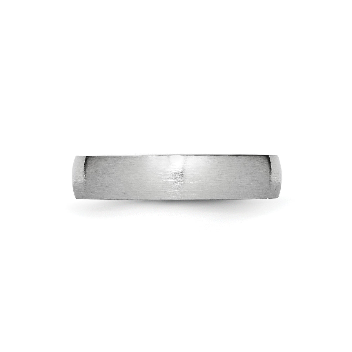 Satin, Domed wedding band ring detail view
