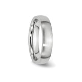 Satin, Domed wedding band ring detail view