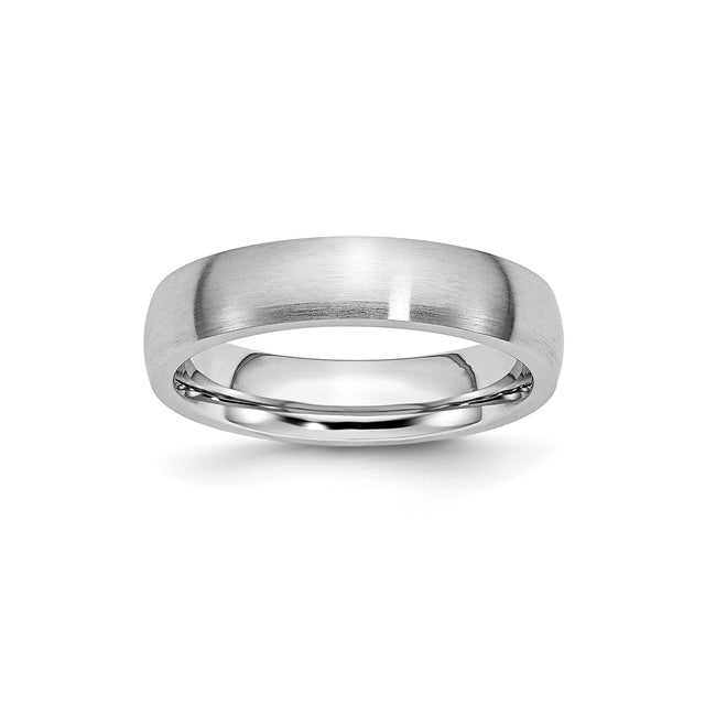 Satin, Domed wedding band ring