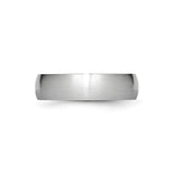 Satin, Domed wedding band ring detail view