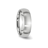 Satin, Domed wedding band ring detail view