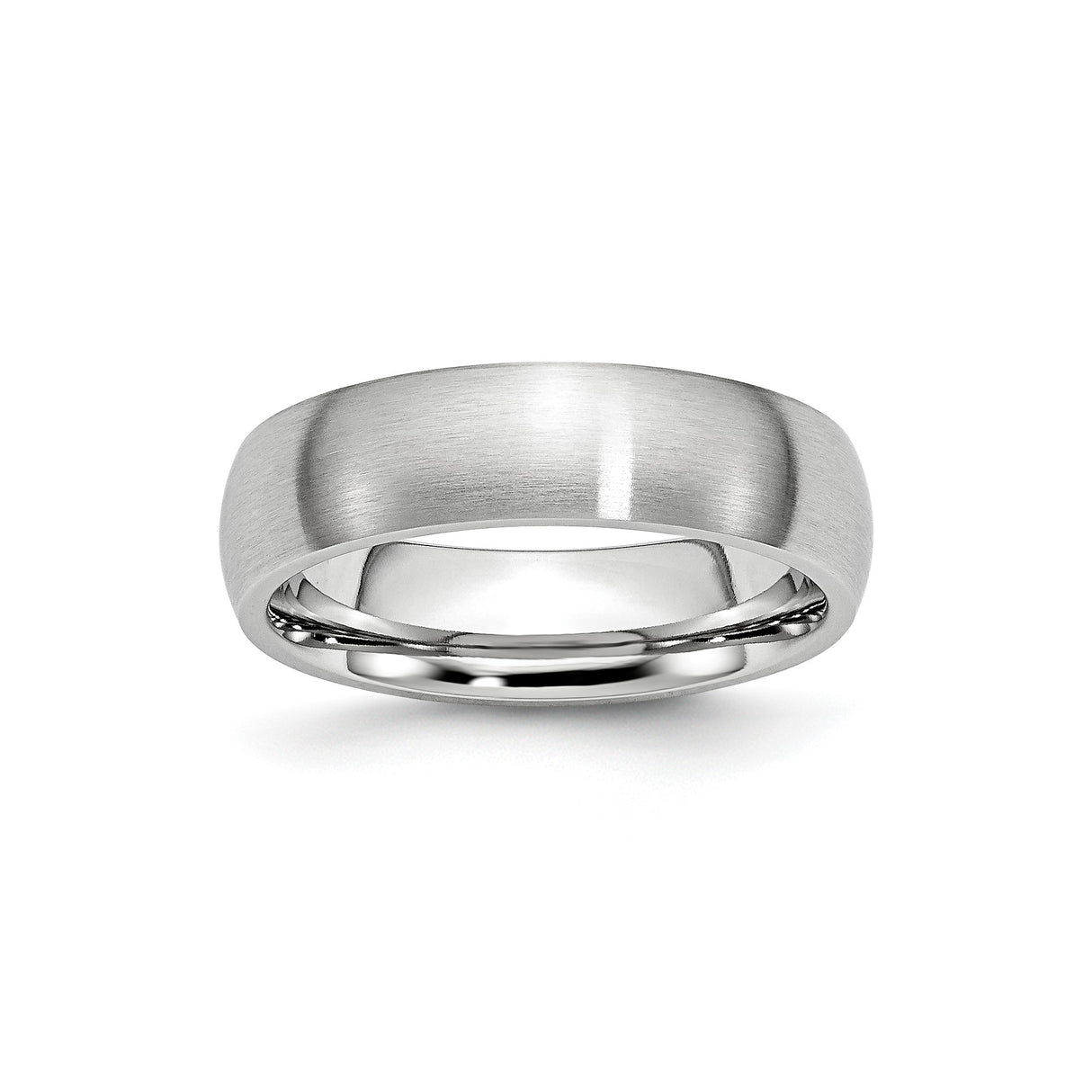 Satin, Domed wedding band ring