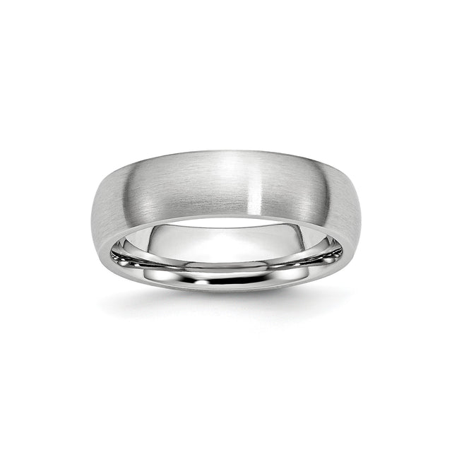 Satin, Domed wedding band ring