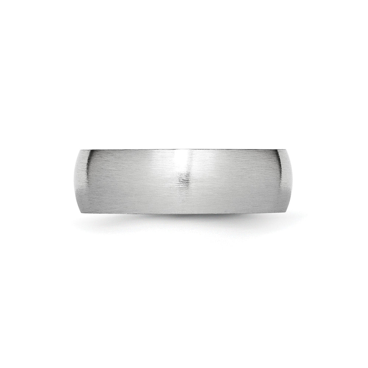 Satin, Domed wedding band ring detail view